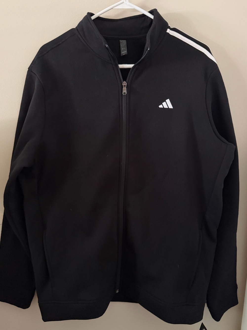 🖤 Adidas Men’s 3-Stripes Fleece Jacket 🖤 ~ Large NWT 🆕